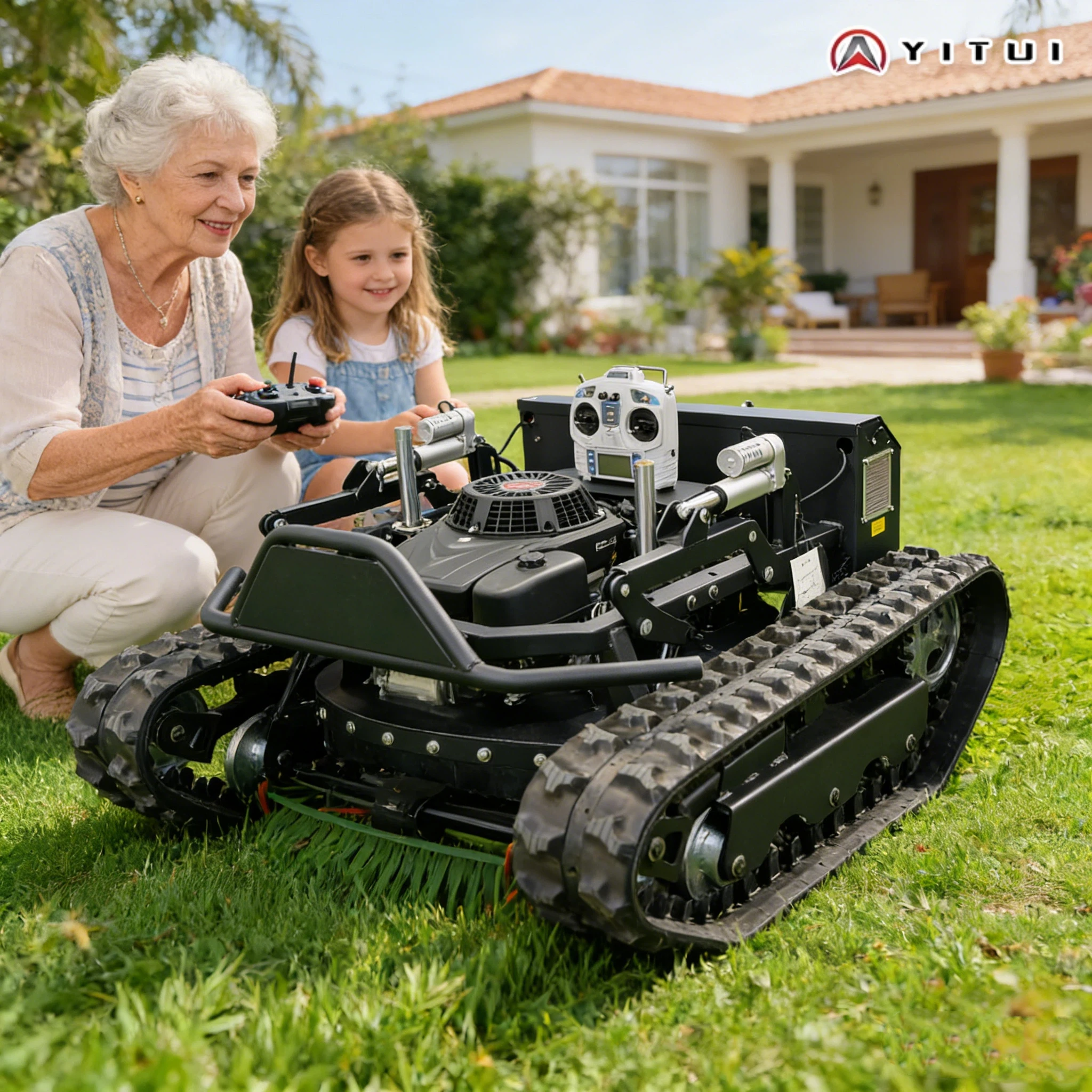 All Terrain Multi Functional Customized Lawn Mower Wide Cutting Range Long Remote Control Distance Ce Epa Certification Report
