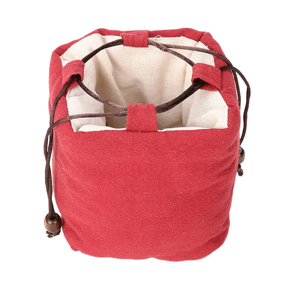 

1Pcs Teaware Storage Bag Portable Travel Pouch for Teapot and Cup Protective Organizer Lightweight Cotton Linen Carrier