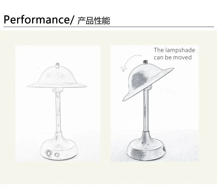 New creative sliding variable shape small lamp Nordic modern bedside bar bedroom USB charging touch wireless charging lamp