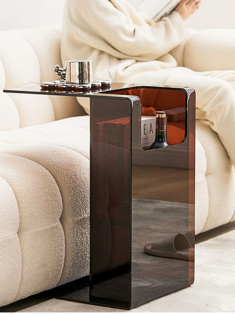 Furniture Acrylic Coffee Table Transparent Living Room TV Cabinet Sofa Side Table Storage Cabinet Leisure Balcony Tea Tables