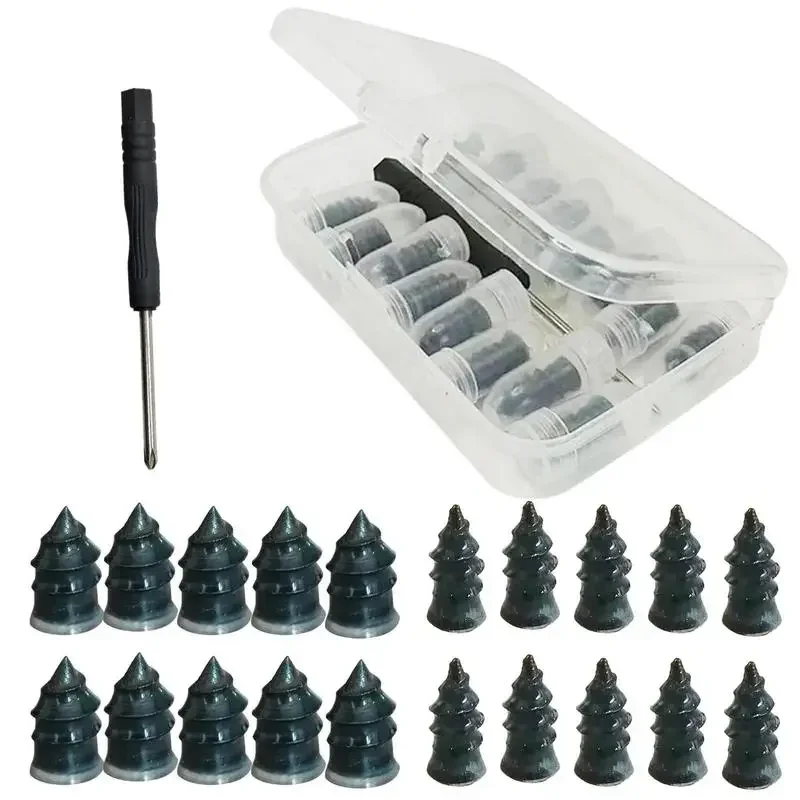 

NEW 21-10PCS Tire Repair Nail Self-Tapping Screw Plastic Nail Soft Rubber Screw Suitable For Car Motorcycle Tire Puncture Repair