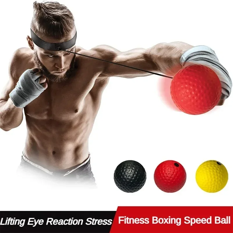 Boxing Speed Ball Head-mounted PU Boxing Ball MMA Sanda Training Stress Relief Sandbag Muay Thai Boxeo Fitness Equipment