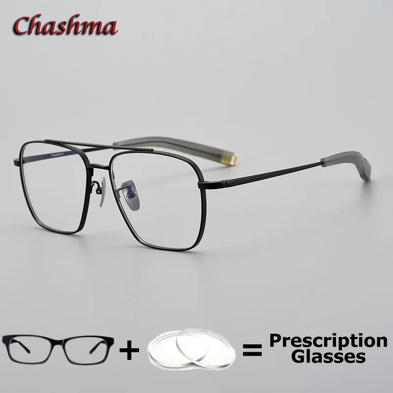 Oversize Glasses Men Pure Titanium Prescription Wide Progressive Multifocal Photochromic Lenses Myopia Computer Reading Glasses