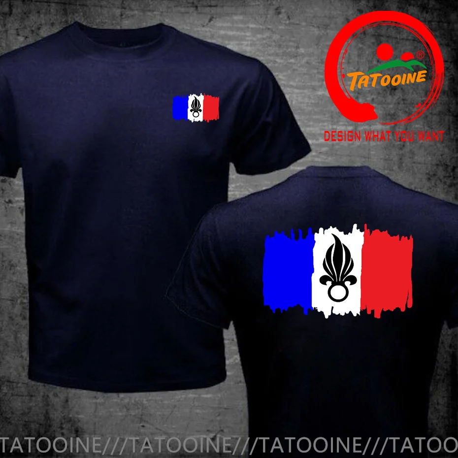 Vintage French Foreign Legion Flag T Shirt France Coat of Arms T-Shirt Military Anime Harajuku Streetwear Shirt Fashion Clothing