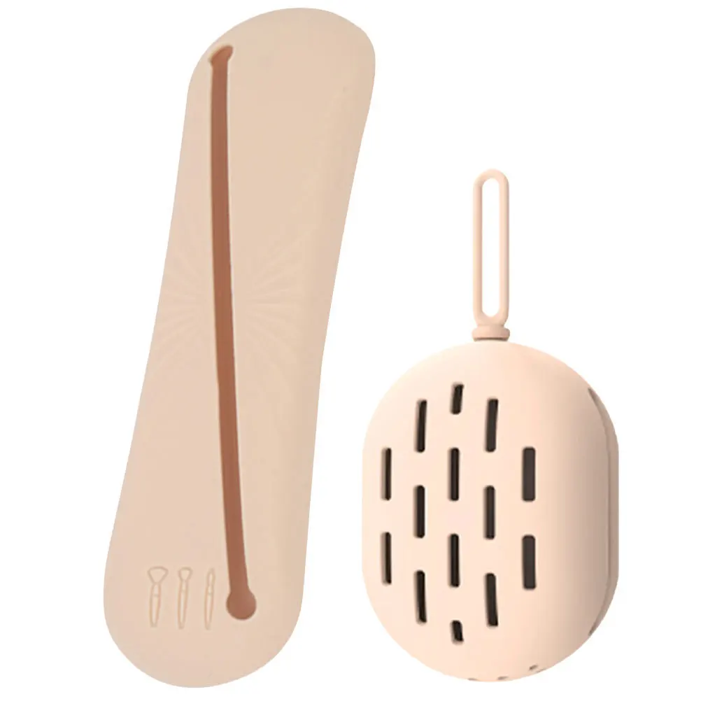 

1 set 1 Set Silicone Makeup Brush Holder Travel Sponge Organizer Case Portable Beauty Tool Storage Small Space-Saving Perforated
