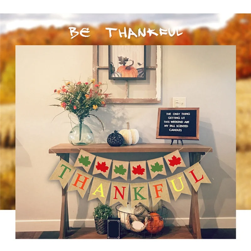 

Happy Thanksgiving Banner Hanging Fall Harvest Poster Background Banner For Thanksgiving Day Party Decoration