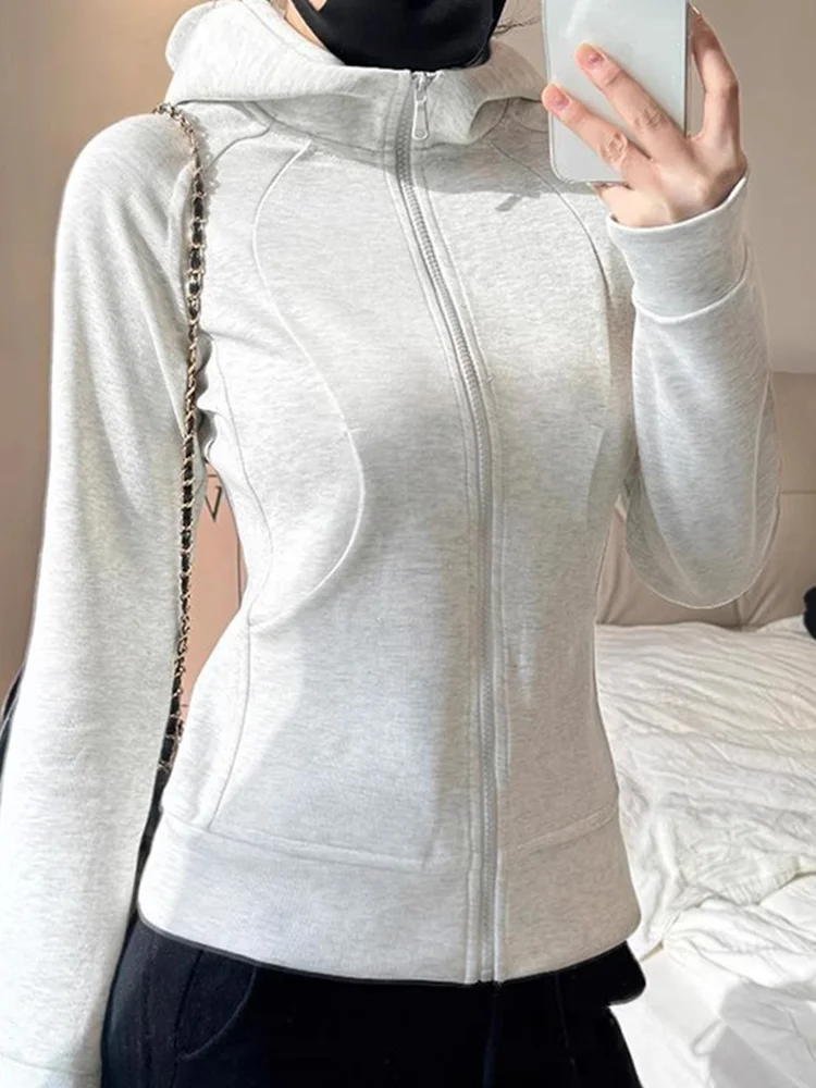 Ay Long Sve Felpa con cappuccio Jaet Abbigliamento sportivo da yoga da donna Top di piccole dimensioni Coreano Sle Primavera Autunno Nuovo arrivo Pendolari Sle