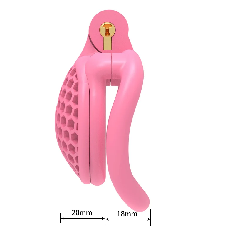 2024 NEW Mini Bee-hive Design Breathable Cock Cage 2 Types of Penis Rings Male Chastity Device Adult Products Sex Toys F005