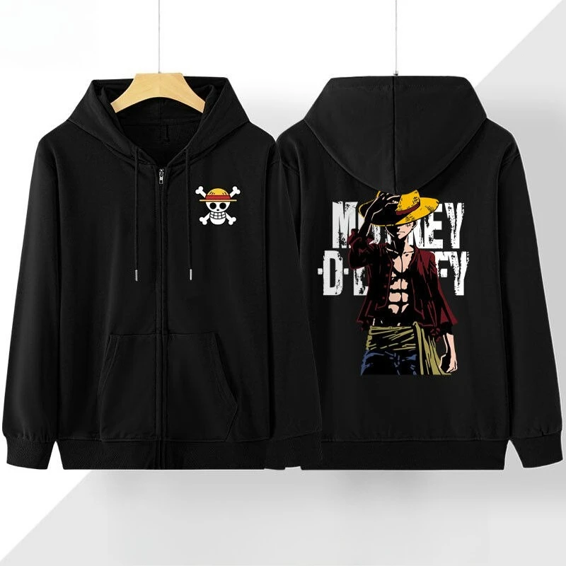 

ONE PIECE Белая борода Мужская натуральная толстовка с капюшоном на полной молнии спереди и сзади, авторизованная Bandai