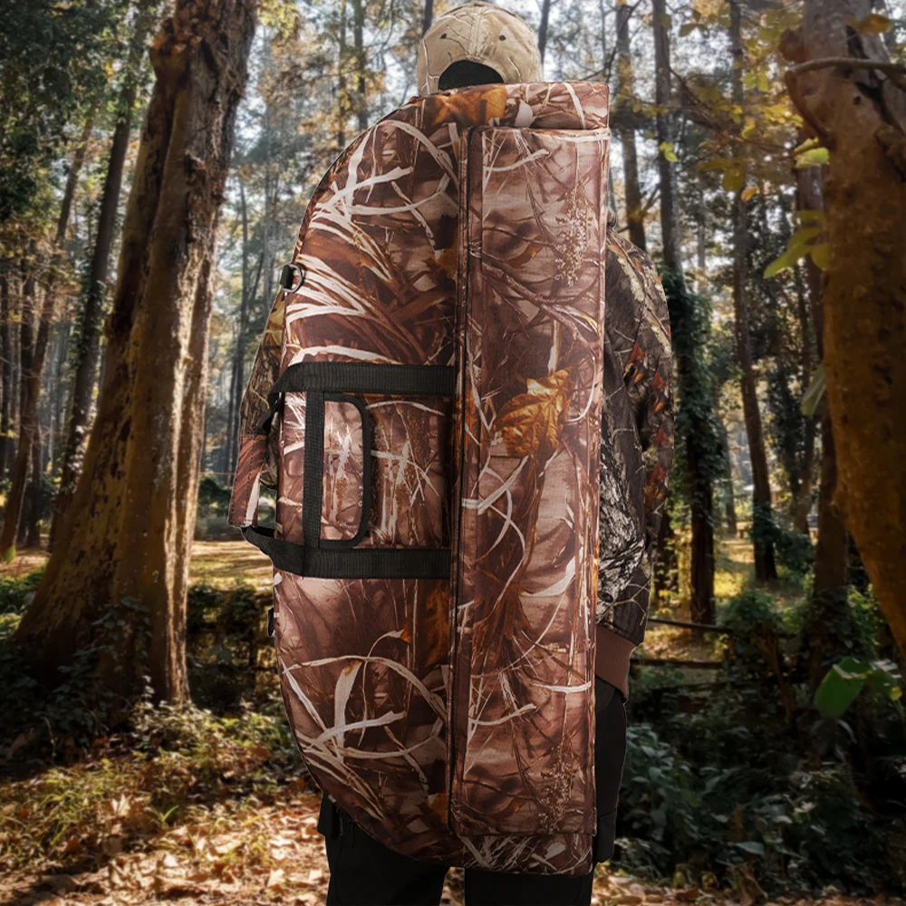 Bow Carrying Bag Archery Equipment Storage Bag with Arrow Pocket Canvas Compound Hunting Bow Case for 95cm 100cm 115cm Bow Shoot view 6