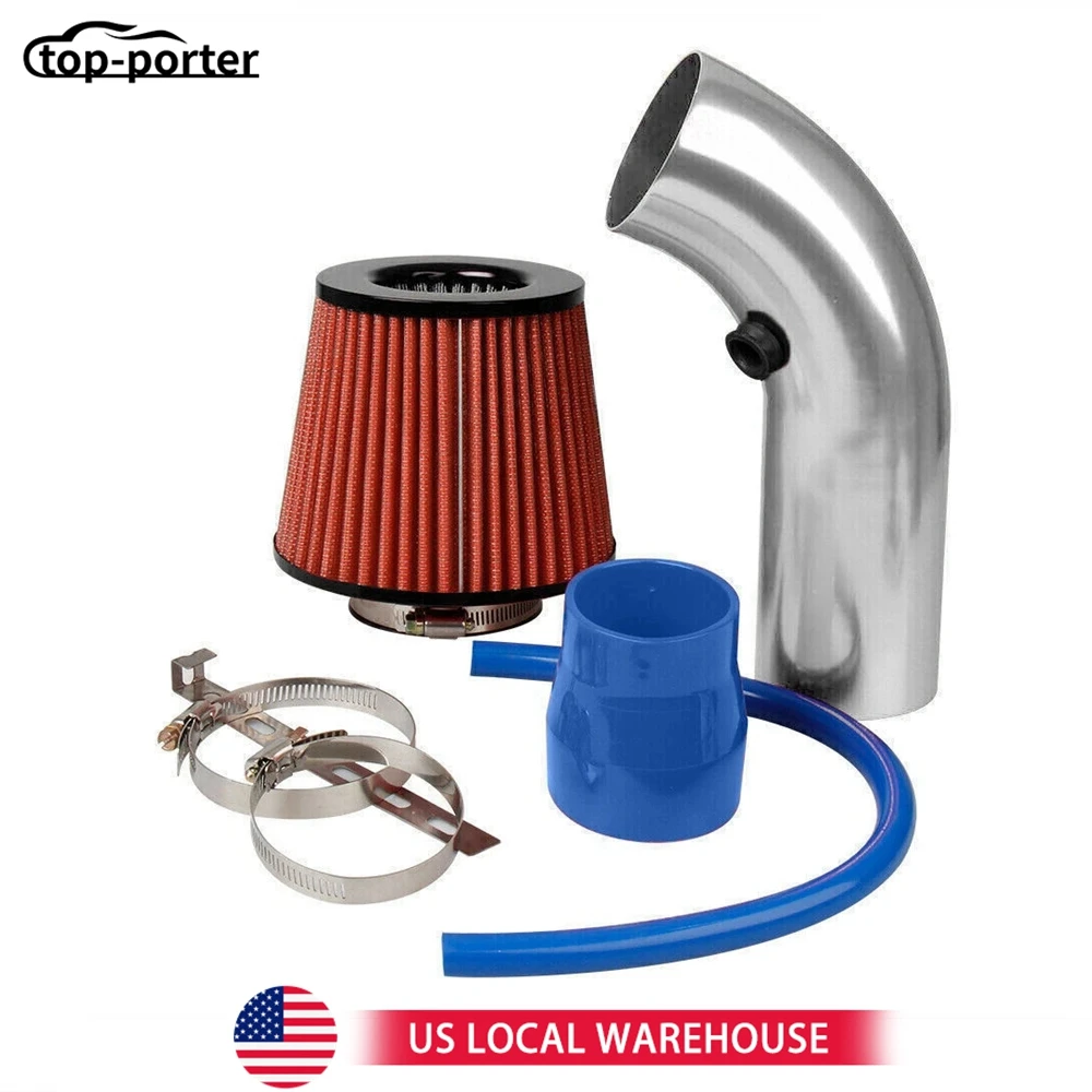 

3 "Смобильный 1 комплект фильтра впуска холодного воздуха, индукционный комплект, система шланга для расхода мощности, 76 мм, подходит для транспортных средств с диаметром воздухозаборного шланга