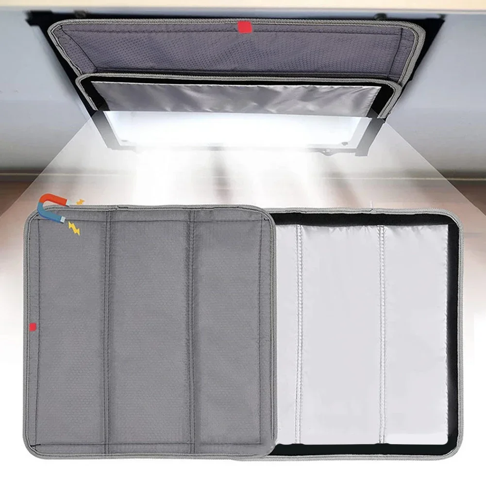 4 Layers Thickened New Practical Sunshade Shading Pad RV Skylight Sunshade Reflective Shading Pad Waterproof Black