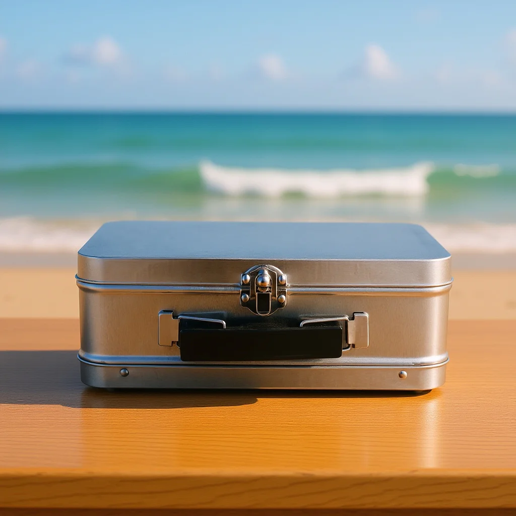 

Handheld Tinplate Box Large Capacity White Rectangular Storage Organizer Jewelry Coin Keepsake Storage Box with Handle