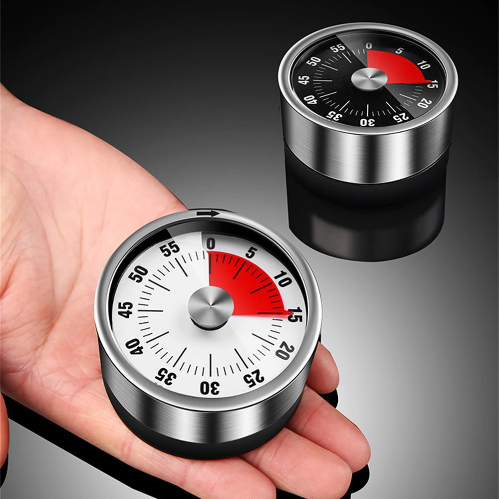Timer Magnetic Backing Durable Stainless Steel White Wholesale Kitchen Tools Visual Timer Preservative Fall Resistance