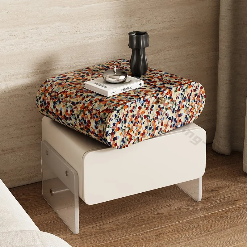

Cute Trendy Bedside Table Corner Nordic Storage Cabinets Nightstand Bedroom Simple Decor Mesitas De Noche Garden Furniture Sets