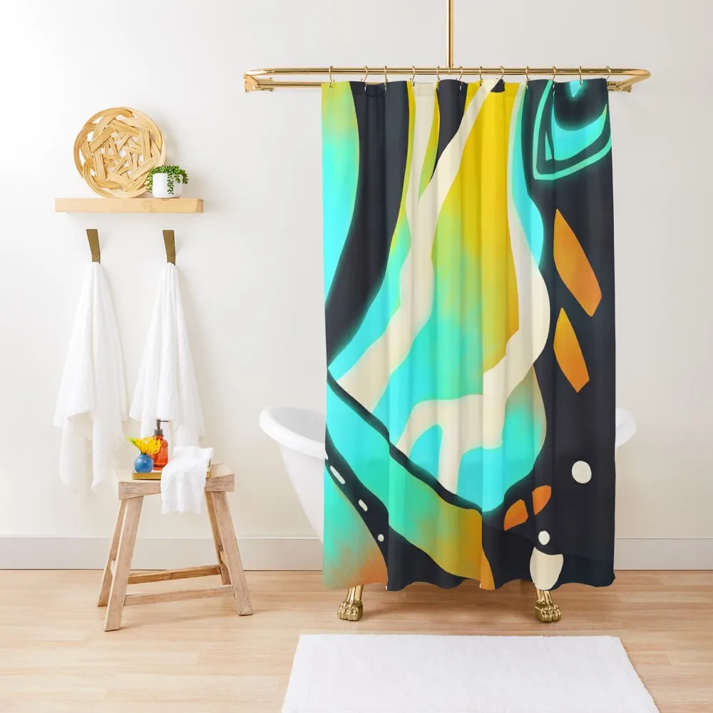 

Goddess' Wing - Biolumnescent Shower Curtain Waterproof Bath And Anti-Mold Bathroom Deco Bathroom Shower Curtain