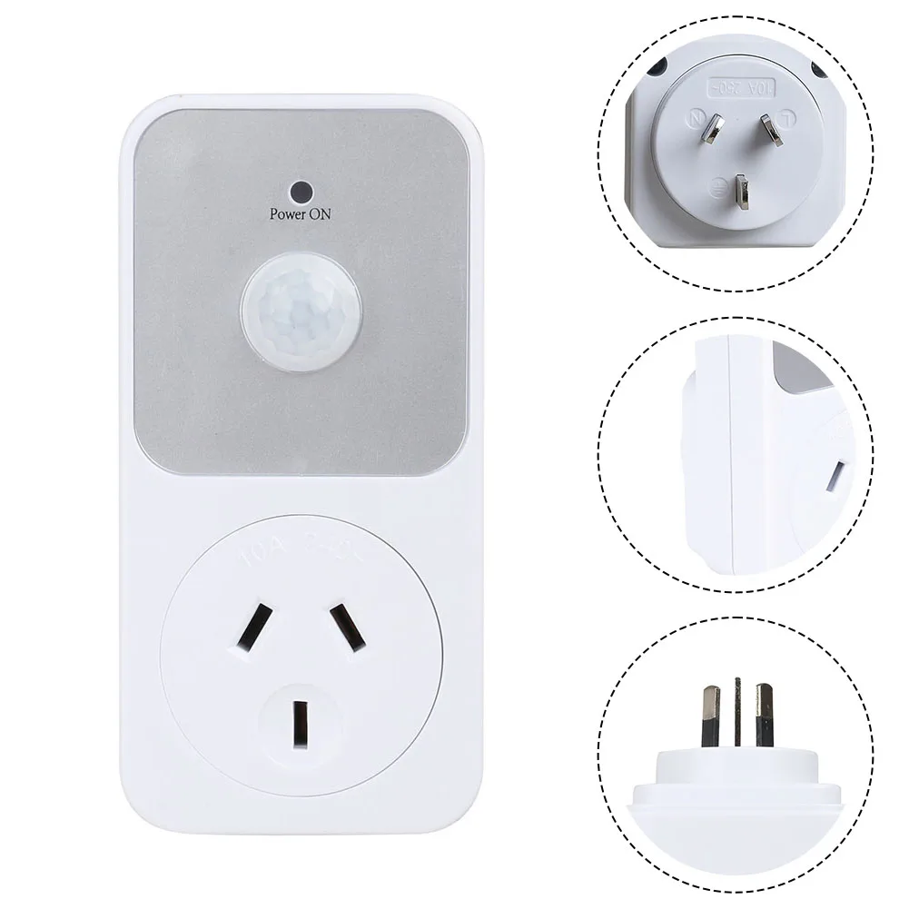 for Energy Efficient Power Socket Garage Light Sensor Motion Detection Socket 1800 Load Capacity 8 Meter Detection Range