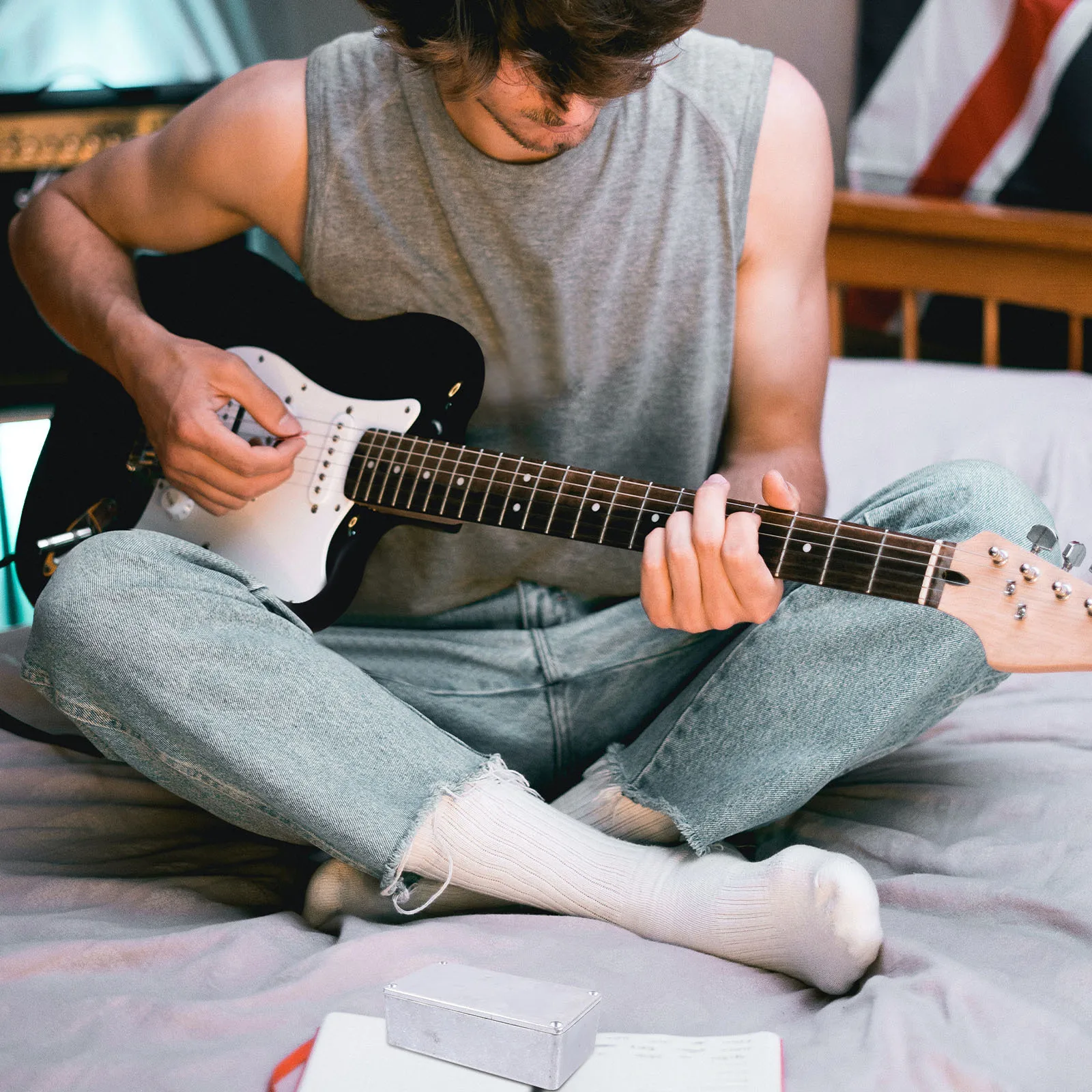 

Guitar Effect Accessory Aluminum Stomp Box Case Antirust Smooth Surface No Burrs Perfect for DIY Projects Stomp Box Case