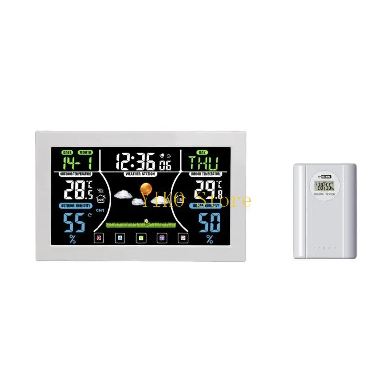 K32C Energy Efficient Digital Clock With Temperature Humidity Monitor For Bedroom Wine Cellar Garden Garage Offices Basement