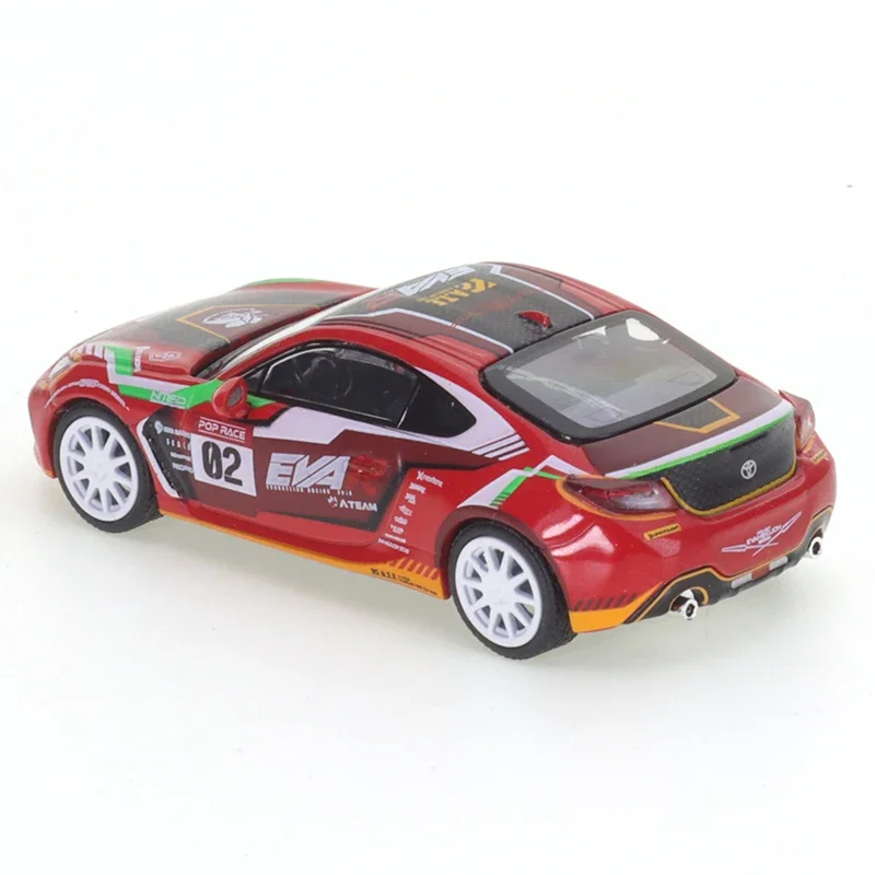 XCarToys 1: 64 Toyota GR86 EVA 02 Diecast Car Model Reproduction Series para niños, colección de juguetes de Navidad, regalo para niños