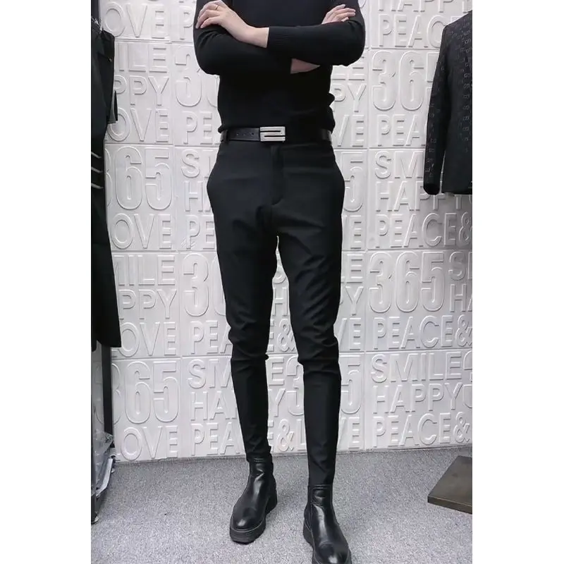 

2022 Casual Suit Pants Spring Autumn Fashion Casual Slim Business Suit Pants Men's Work Pants Classic Long Trousers Male S50