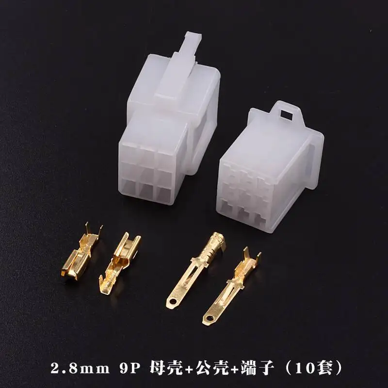 20 Stück 10 Sets 2,8 mm Auto-Elektro-Motorrad-Stecker 2P 3 4 6 9P Kabelbaum-Stecker Männlich Weiblich Buchse – Detail 6