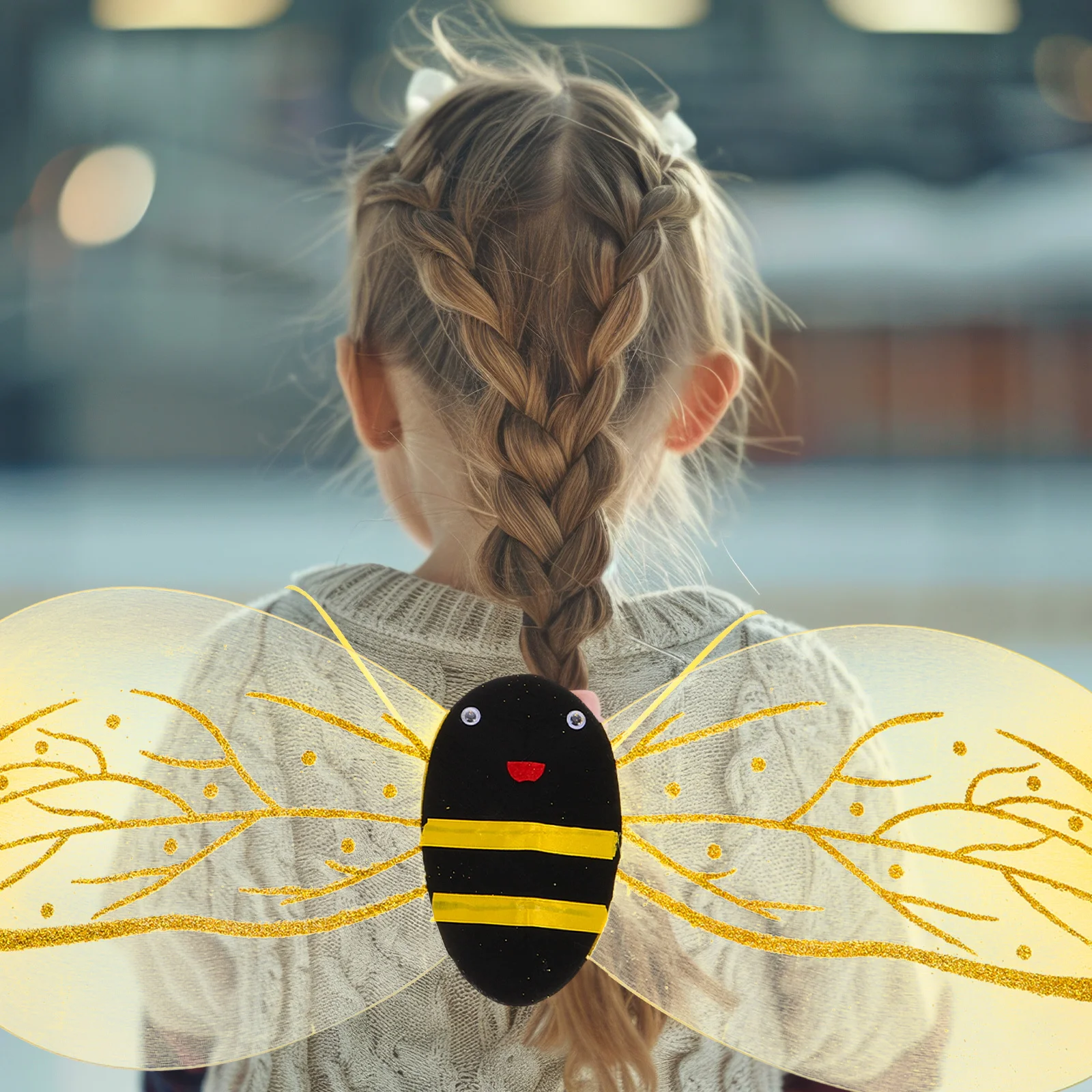 Bijenvleugels voor kinderen Lichtgewicht comfortabele vleugelprop voor kinderdag Schoolspel Halloween-kostuum Prestaties Schattig