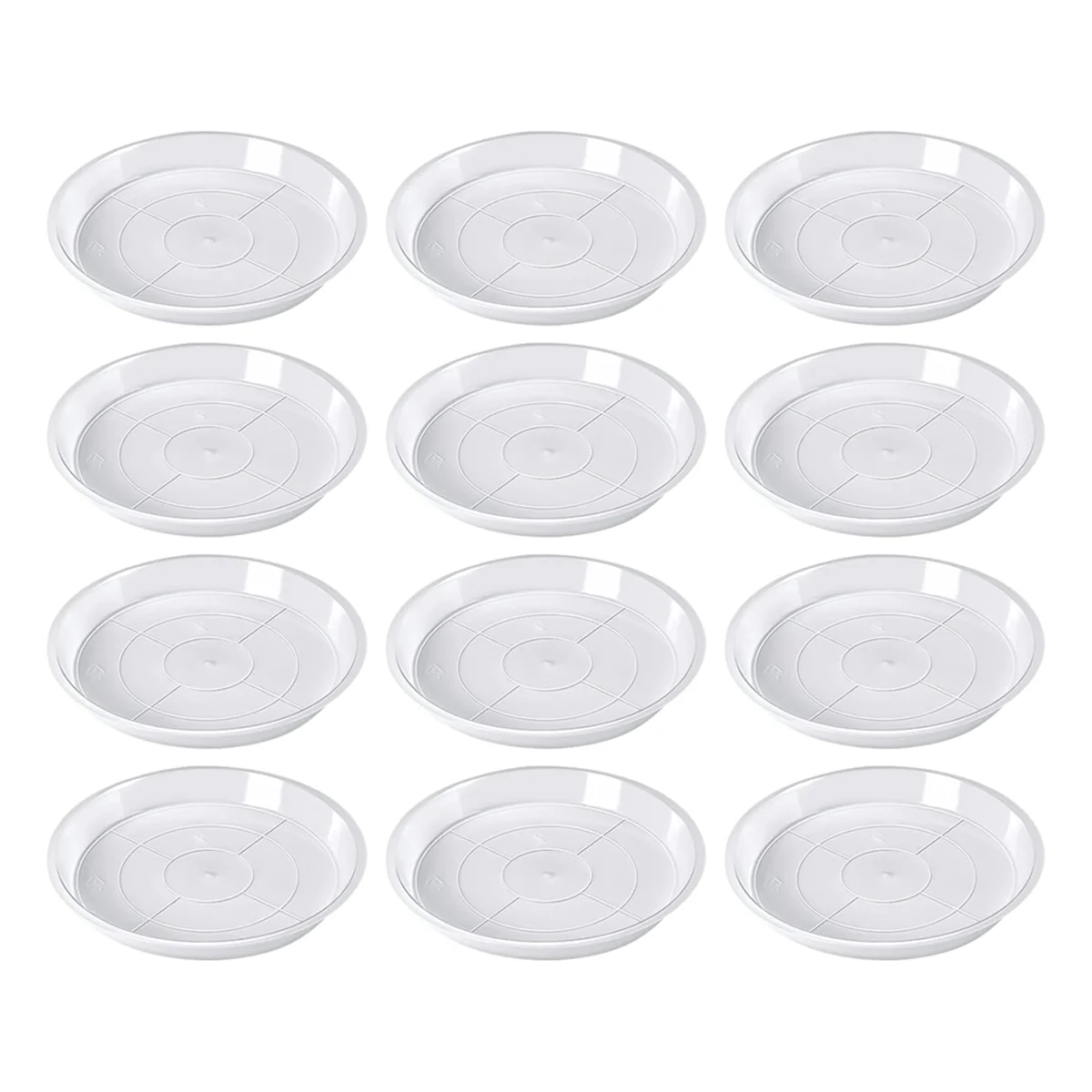 New 30 Pack Plant Suacer 14cm Plant Drip Trays for Pots Clear Plant Pot Trays Water-Repellent Plant Saucers for Gardens