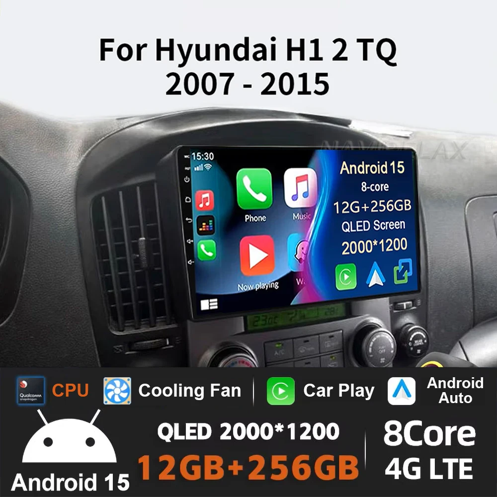 

Android 15 For Hyundai H1 II 2 TQ 2007 - 2015 2K QLED Android Car Radio Multimedia Video Player GPS Stereo CarPlay 4G Head Unit