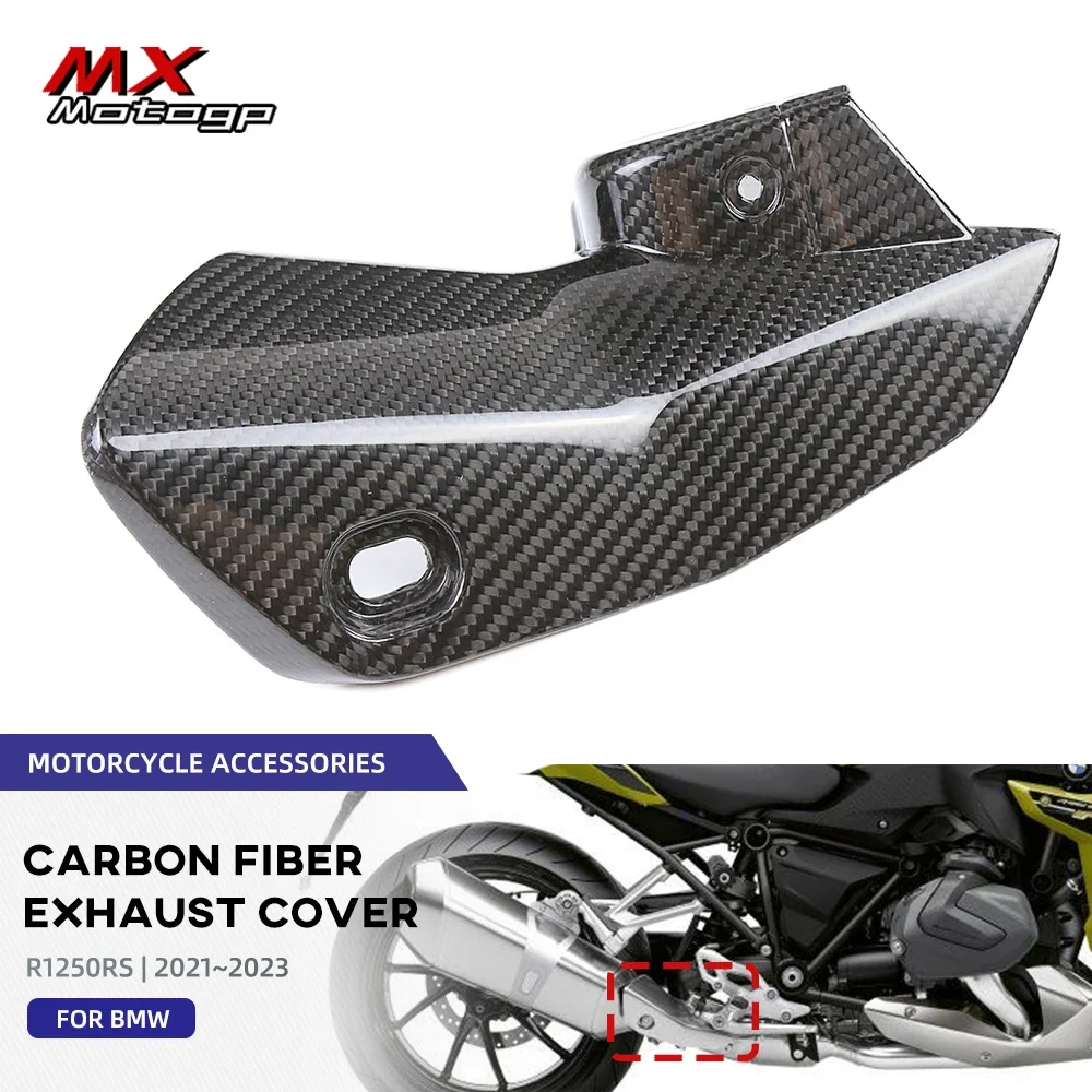 

Motor Exhaust Pipe Cover Motorcycle Carbon Fiber Muffler Heat Shield Guard Case For BMW R1250RS R1250 RS 2021 2022 2023 R 1250RS