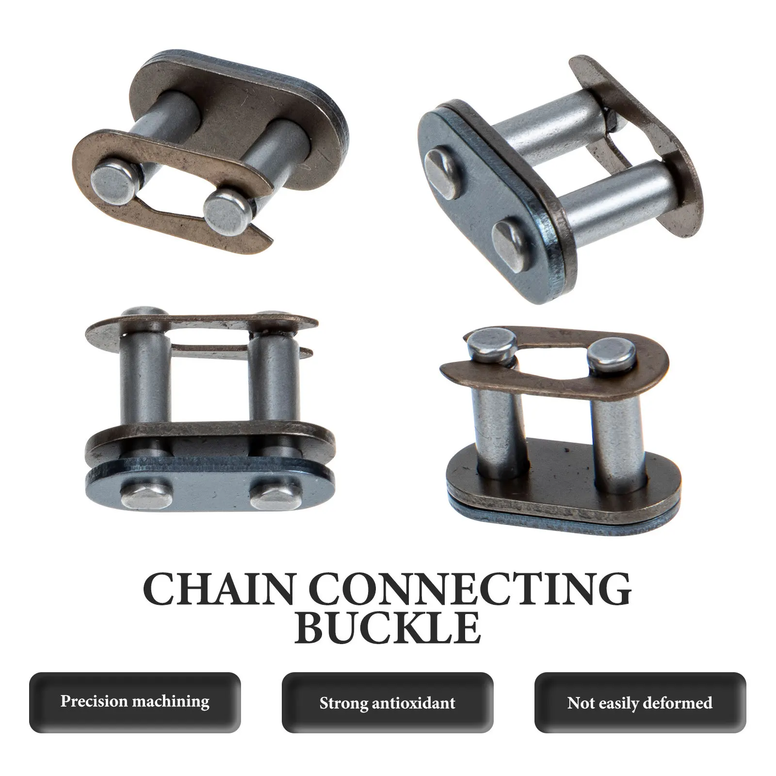 

20Pcs Chain Connecting Link Motorcycle Transmission Roller Chain Buckle Heavy Duty Durable Connector Quick Release Buckle