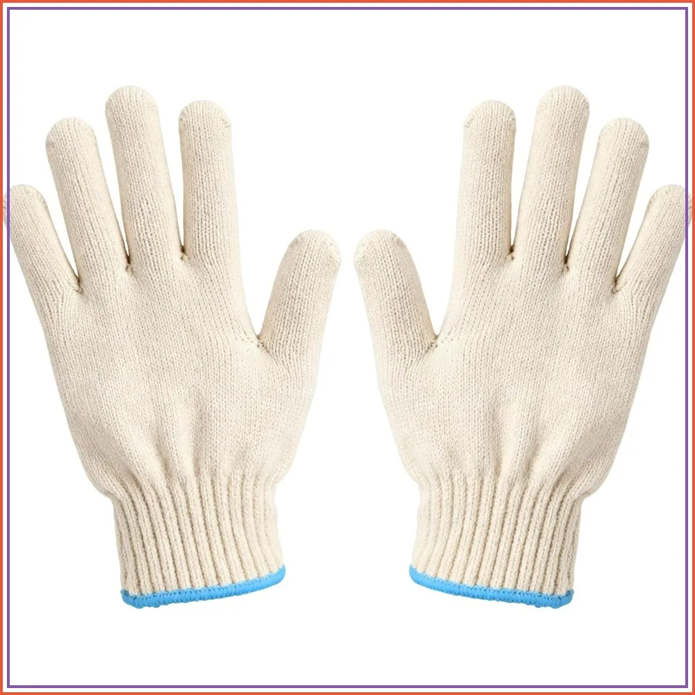 

Heat Resistant Gloves - 932°F Oven Gloves, Cut-Resistant Grill Gloves, Cooking Gloves for BBQ, Grilling, Baking, Cutting, Welding, 1 Pair (2 Pieces Set), White