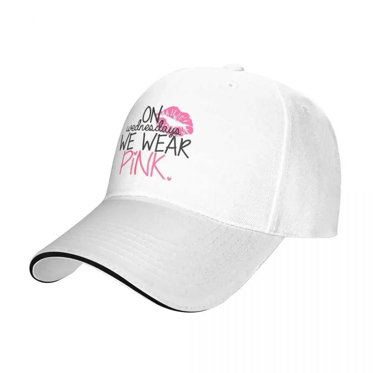 On Wednesdays We Wear Pink Baseball Caps Hip Hop Sandwich Hats Unisex Adjustable Sun Hat Sport