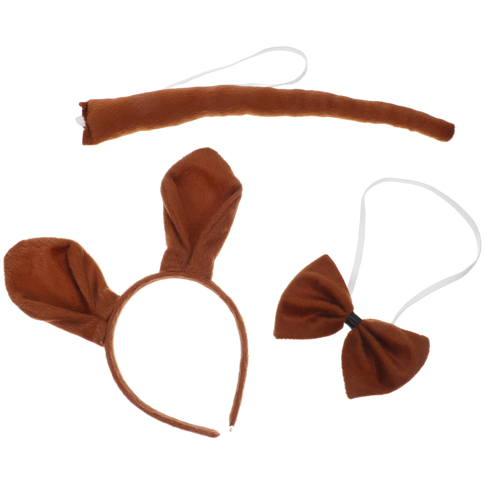 3-delig stokbrood kostuumset kort one size cosplay gunsten foto prop dansfeest decoraties bruin