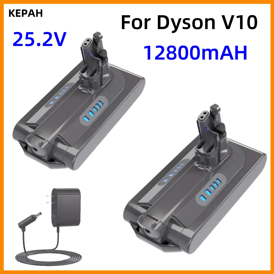 25.2V V10 Replacement Battery 25.2V 9.8Ah 12.8Ah For Dyson V10,SV12,V10 Absolute,V10 Fluffy , cyclone V10 Battery Vacuum Cleaner