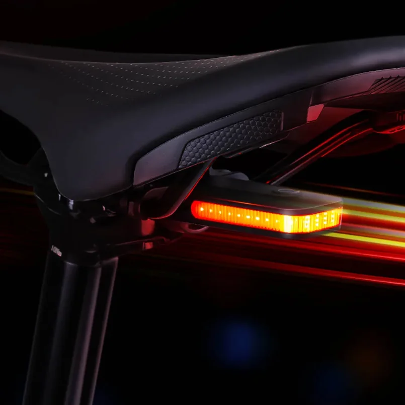 

Bike Light Bicycle LED Taillight Lamp USB Rechargeable Auto On-off Brake Sensor Streamlined Design Side Visibility