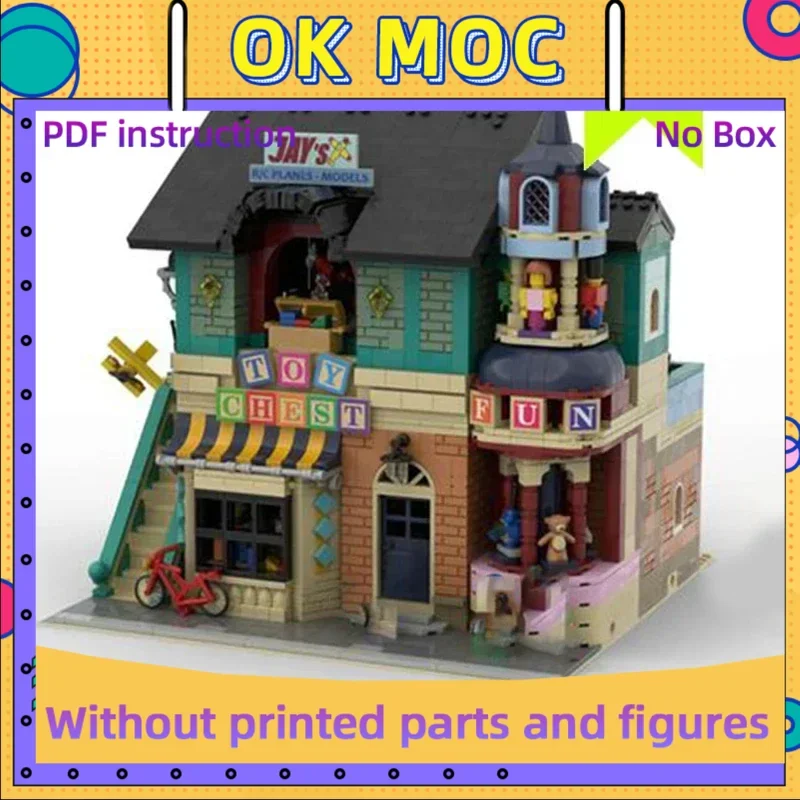 

Moc строительные блоки модульный вид на улицу магазин игрушек технические кирпичи DIY сборка строительные игрушки для детей праздничные подарки