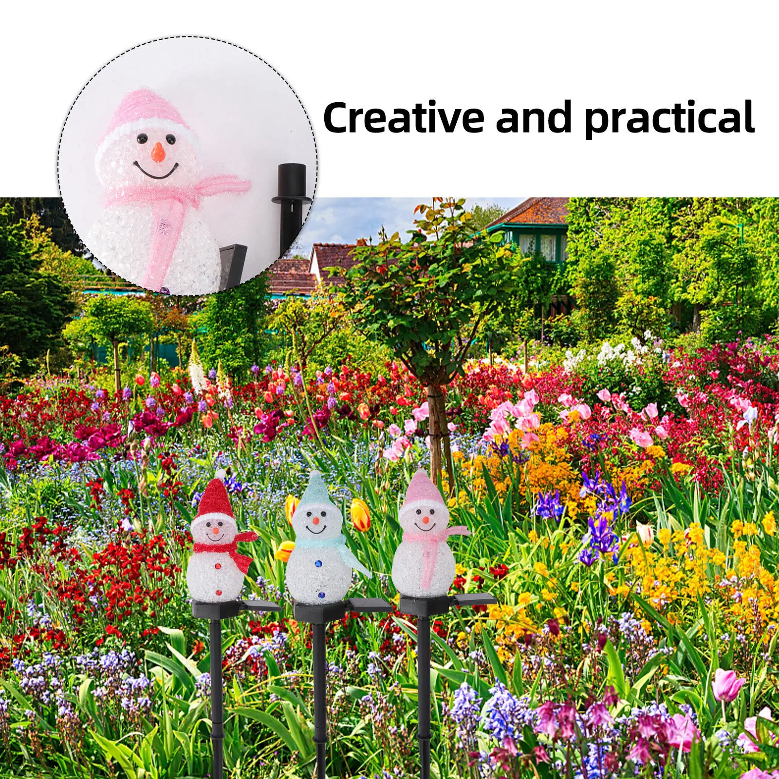 3 Pcs Garden Solar Resin Lamp - Outdoor Lighting Ground Fixtures recension och pris