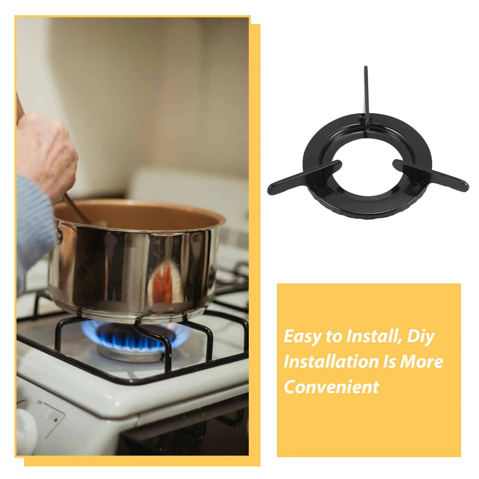 

Metal Gas Stove Rack Anti-Slip Wok Support Durable Iron Pot Bracket for Kitchen Cooking Gas Stove Rack Kitchen Wok Ring