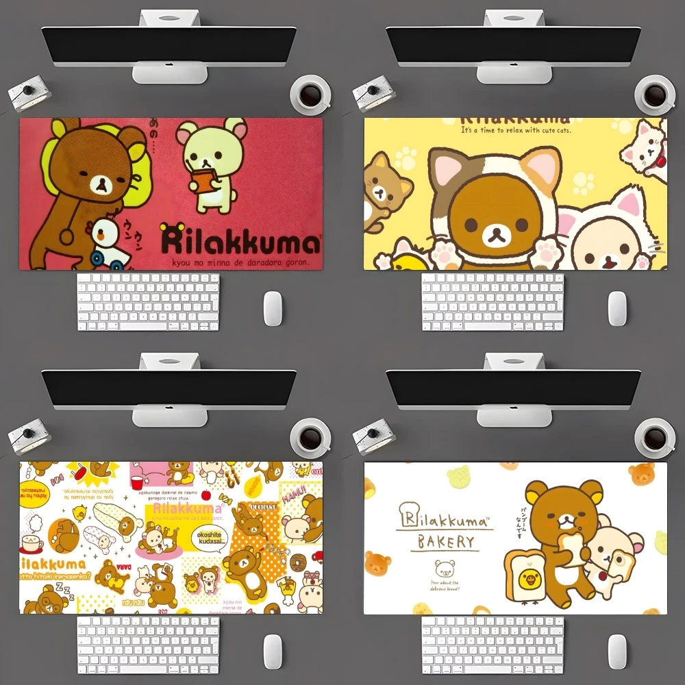 Japan SAN-X Rilakkuma Cute Mouse Pad 700x400 Large Gaming Mouse Pad Gamer Big Design Concept Mouse Mat Computer Locking Edge Mou