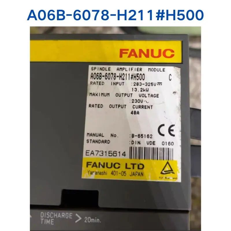 Second-hand test OK Servo drive A06B-6078-H211#H500