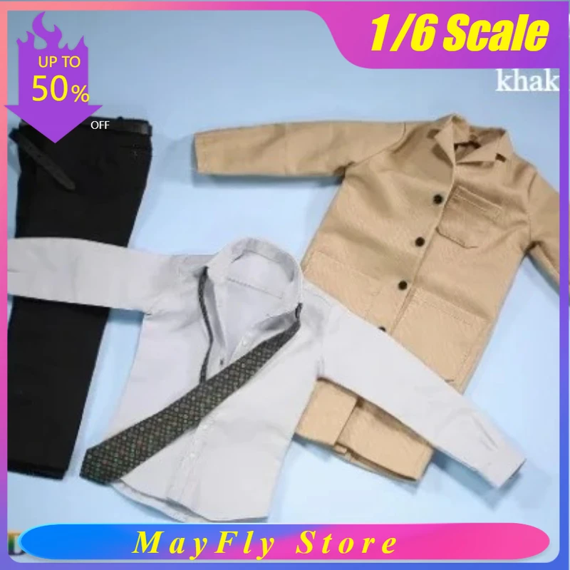 

Комплект одежды для 12-дюймовой фигурки солдата в масштабе 1/6: ветровка, рубашка, галстук, брюки. Аксессуары для самостоятельной сборки.