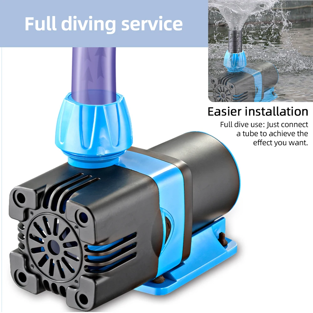 Submersible Water Pump - Variable Frequency Water Pump Sine Wave Technology Ultra Quiet DC Pump Suit for Pond Fountain Freshwate