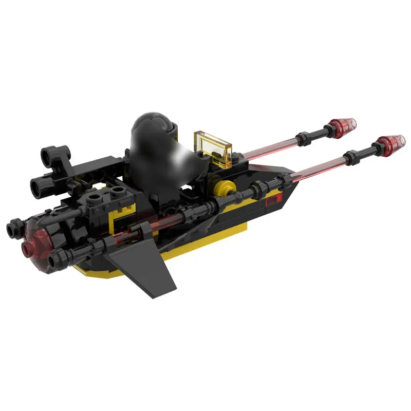 58PCS MOC-217910  Classic Space Spaceship "Blacktron Predator" Spaceship Building Block Model Toys Festival Children Gifts