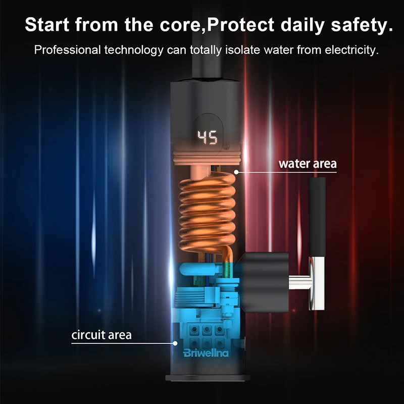 3200 واط سخان مياه كهربي 220 فولت تدفق سخان صنبور المطبخ 2 في 1 الحنفية Tankless تسخين المياه خلاط السخان الكهربائي