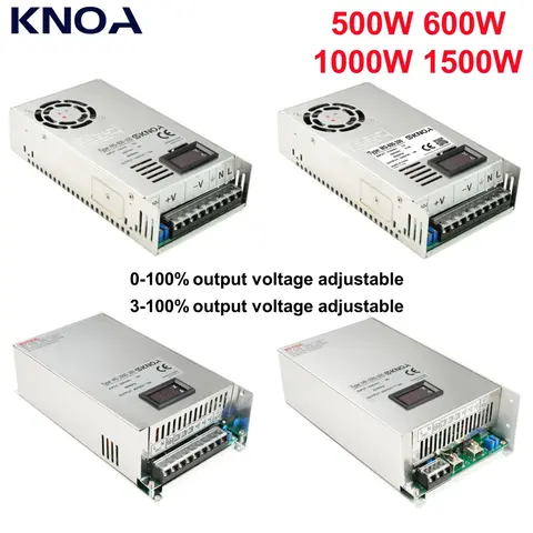 Digitalanzeige Einstellbar 500W 600W 1000W Netzteil 0-12V 15V 24V 30V 36V 48V 60V 72V 85V 90V 110V 150V 200V Ac zu DC Smps