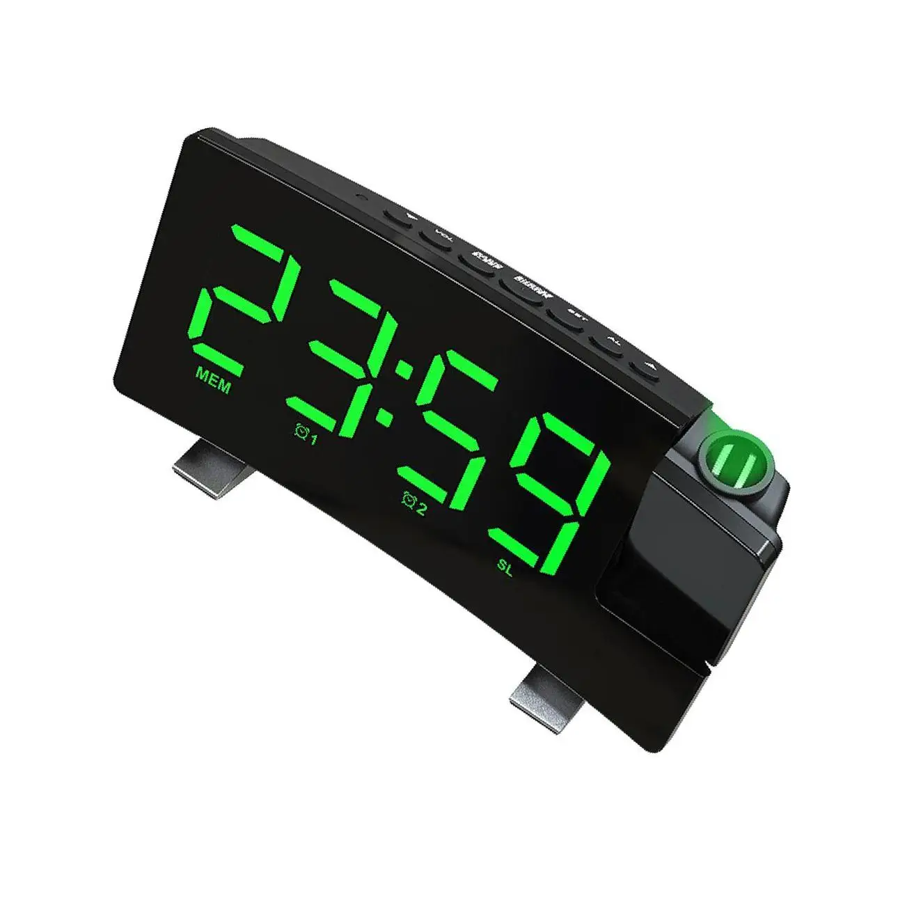 Alarm Clock Radio Projection Dual Alarm LED Desktop FM Radio
