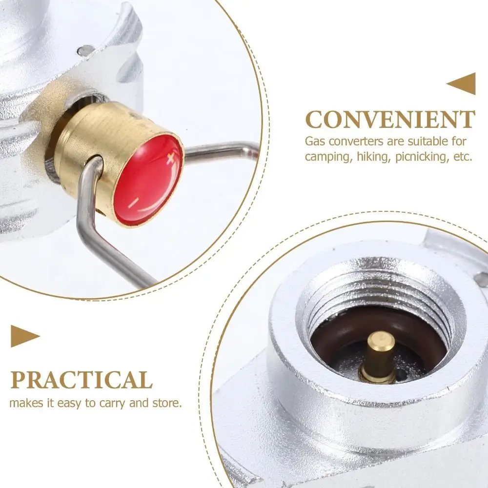 

Efficient Flat Tank Conversion Adapter Leak-proof Cost-effective Camping Gas Adapter Valve Multi-purpose Aluminum Alloy