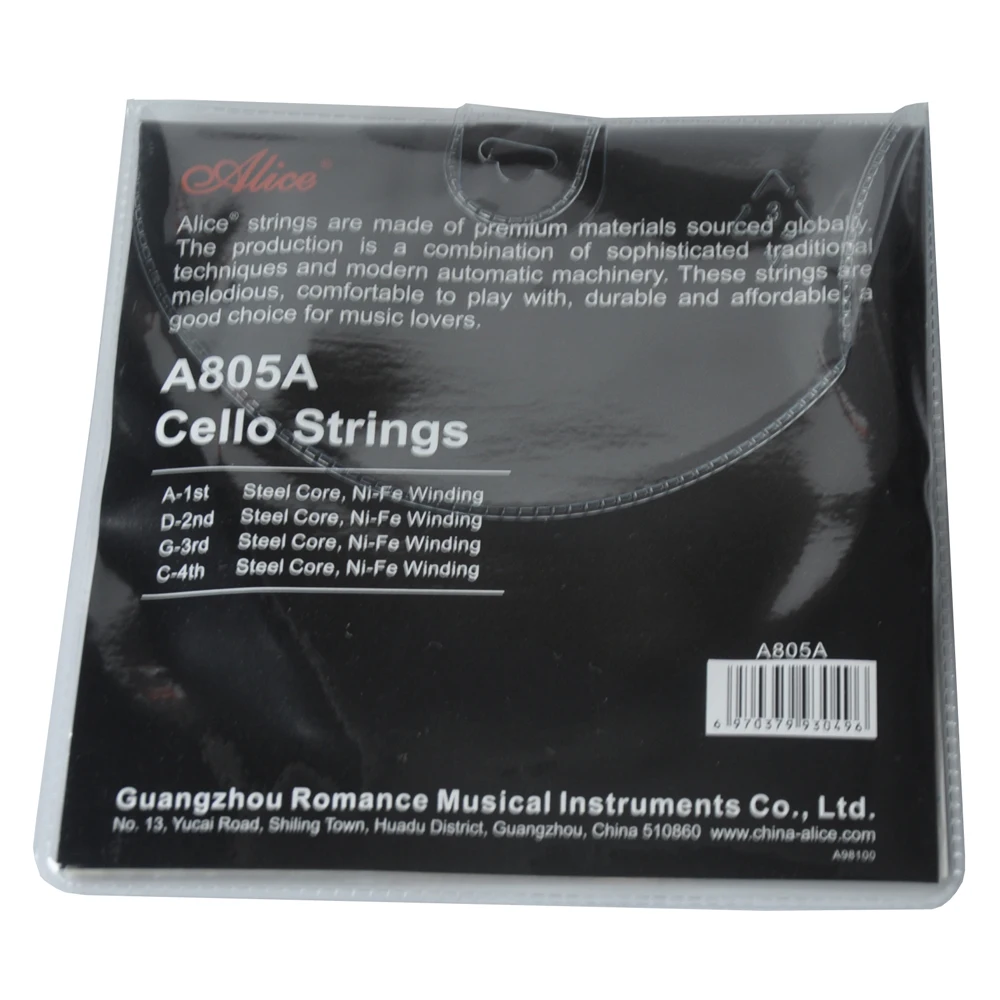 5 Sets Alice A805A Cello Strings Steel Core Alloy Winding A-1 D-2 G-3 C-4 New