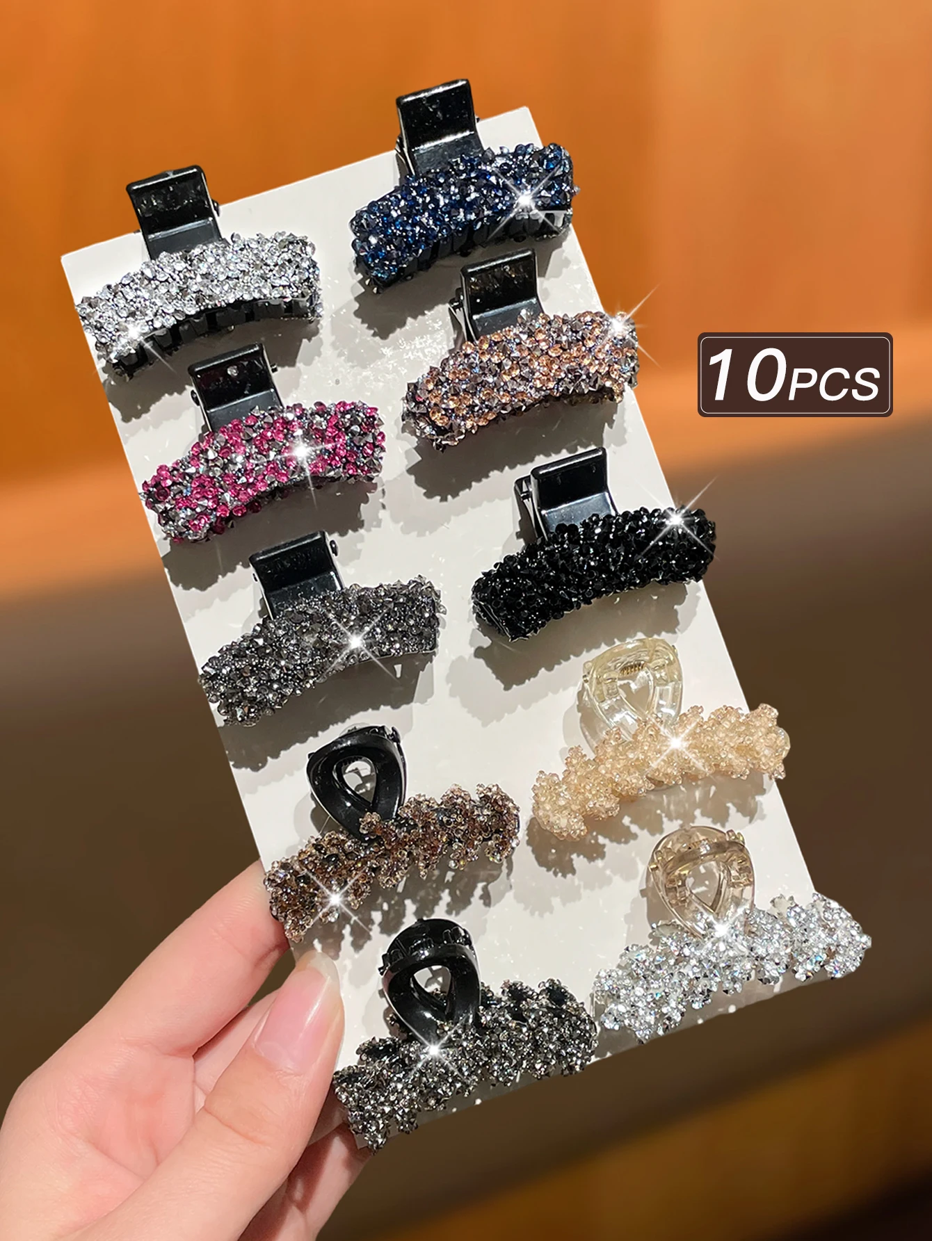 

10 шт. модные винтажные женские заколки для волос с бриллиантами, набор для ежедневного использования, идеальная рекомендация подарка